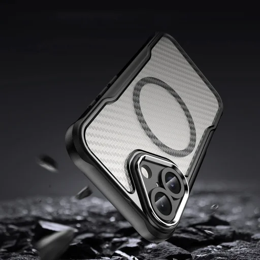 Leading Series MagSafe Szilikon tok iPhone 16 Plus - Fekete - 7