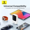 Baseus Qpow Pro+ 20000mAh 22.5W powerbank beépített USB-C kábellel és kijelzővel - fehér thumbnail