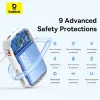 Baseus Qpow Pro+ 20000mAh 22.5W powerbank beépített USB-C kábellel és kijelzővel - fehér thumbnail