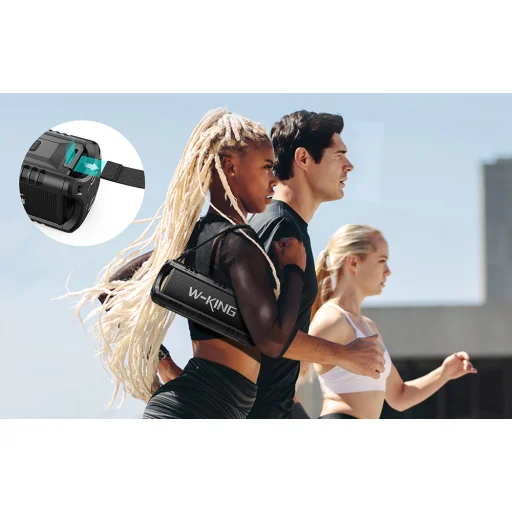 Vezeték nélküli Bluetooth hangszóró W-KING D8 MINI 30W (fekete) - 11