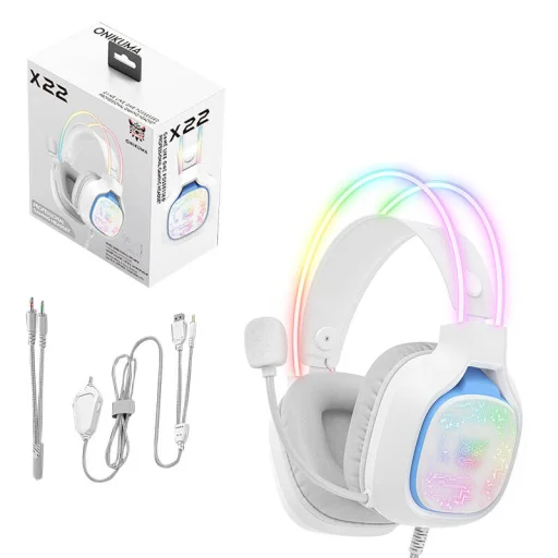 ONIKUMA X22 Gaming fejhallgató (Fehér) - 2