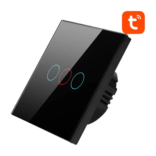 WiFi Smart Villanykapcsoló Avatto TS02-EU-B3 3 utas (fekete) - 2