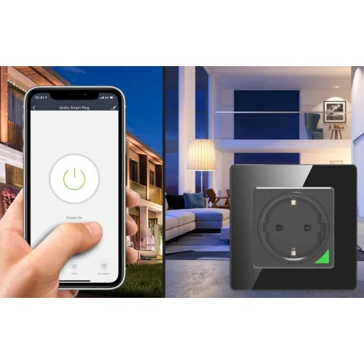 Avatto N-WOT10-EU-B TUYA intelligens WiFi fali aljzat (fekete) - 3