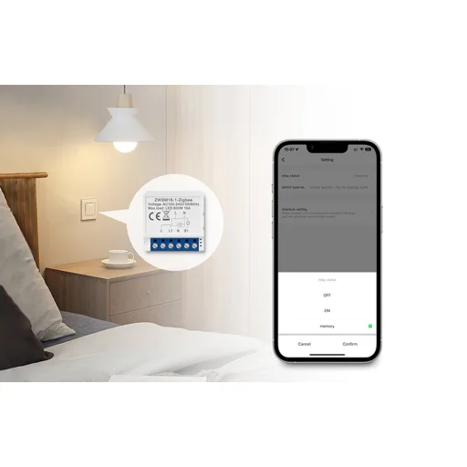 ZigBee Avatto ZWSM16-W2 TUYA okoskapcsoló modul - 3