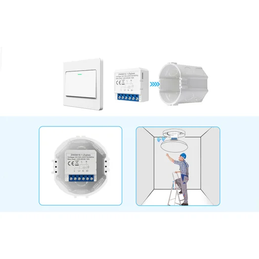ZigBee Avatto ZWSM16-W2 TUYA okoskapcsoló modul - 5