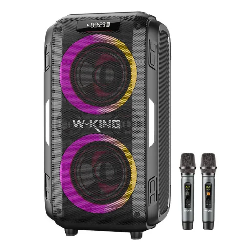 Vezeték nélküli Bluetooth Hangszóró W-KING T9 Pro 120W (fekete) tok - 1