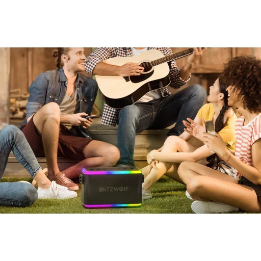 Vezeték nélküli Bluetooth hangszóró Blitzwolf BW-WA6 RGB 80W - 6