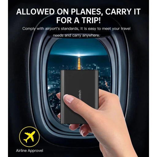 Choetech B635BK USB-A / USB-C Hordozható töltő 22.5W 27000mAh - fekete - 7