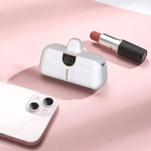 Dudao K20SC 5000mAh mini 2x USB-C powerbank - fehér - 6