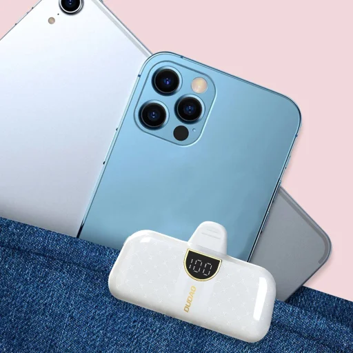 Dudao K20SC 5000mAh mini 2x USB-C powerbank - fehér - 7