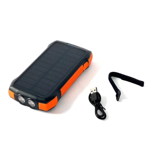 Choetech B657 szolár indukciós powerbank 20000mAh PD 20W / QC 18W / Qi 10W - narancs - 2
