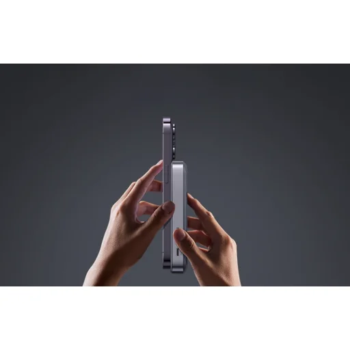 Mágneses powerbank 10000mAh Ugreen PB206, USB + USB-C, 20W állvány funkcióval (fekete) - 6