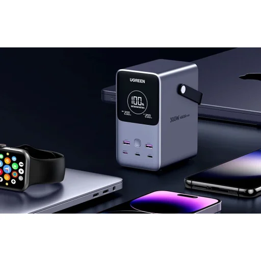 Ugreen PB770 48000mAh powerbank, 2x USB + 4x USB-C, 300W (szürke) - 3