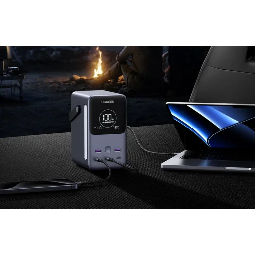 Ugreen PB770 48000mAh powerbank, 2x USB + 4x USB-C, 300W (szürke) - 4