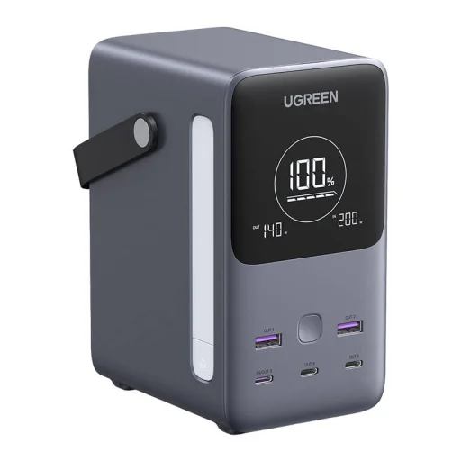 Ugreen PB770 48000mAh powerbank, 2x USB + 4x USB-C, 300W (szürke) - 1