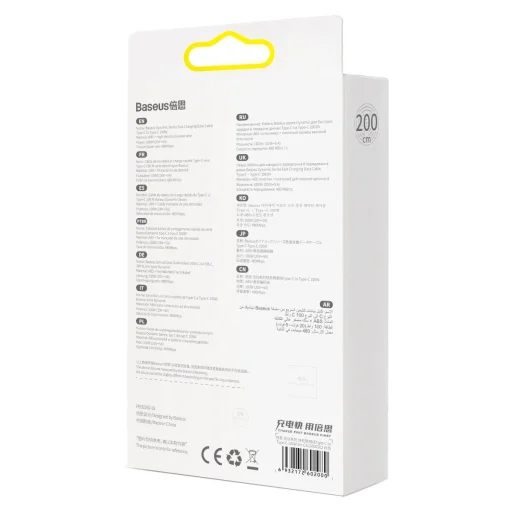 Baseus Dynamic Series USB-C / USB-C 100W 2 m kábel - fehér - 8