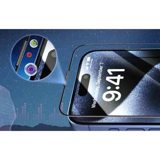 Edzett üveg Vention KUKTCC-20 iPhone 15 Plus + applikátor üvegfólia - 6