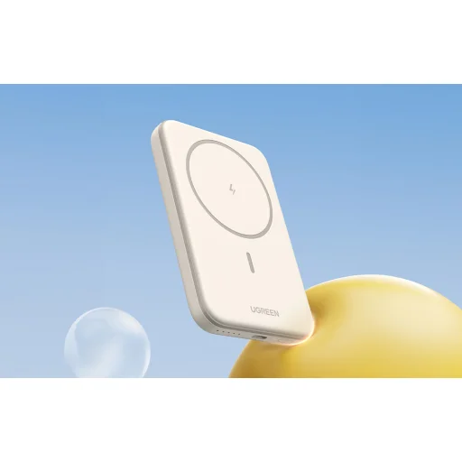 Mágneses powerbank 10000mAh Ugreen PB561, USB-C, 15W (bézs) - 2