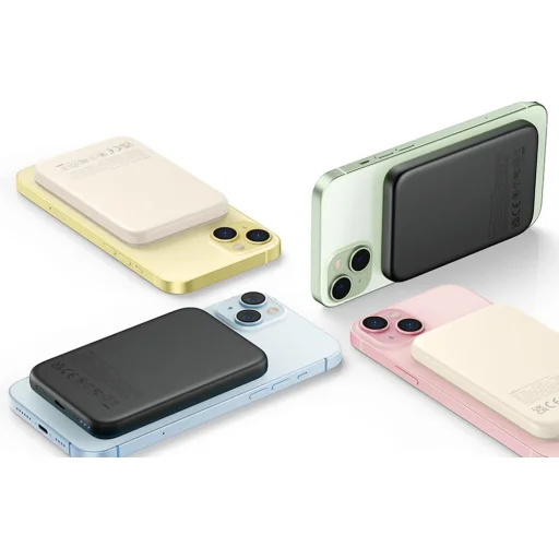 Mágneses powerbank 10000mAh Ugreen PB561, USB-C, 15W (bézs) - 4