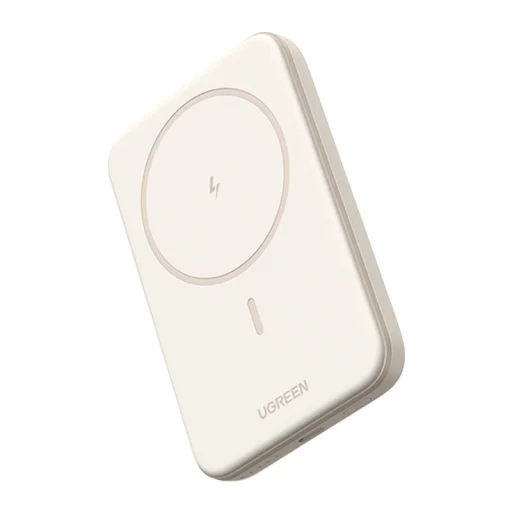 Mágneses powerbank 10000mAh Ugreen PB561, USB-C, 15W (bézs) - 1