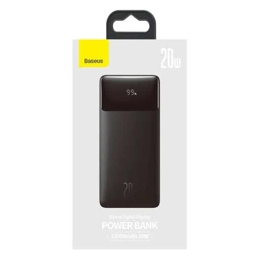 Baseus Bipow Powerbank 10000mAh, 20W (fekete) - 7