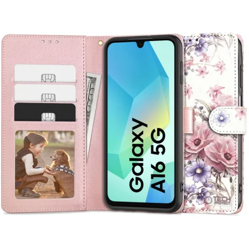 TECH-PROTECT fliptok GALAXY A16 4G / 5G BLOSSOM FLOWER tok - 1