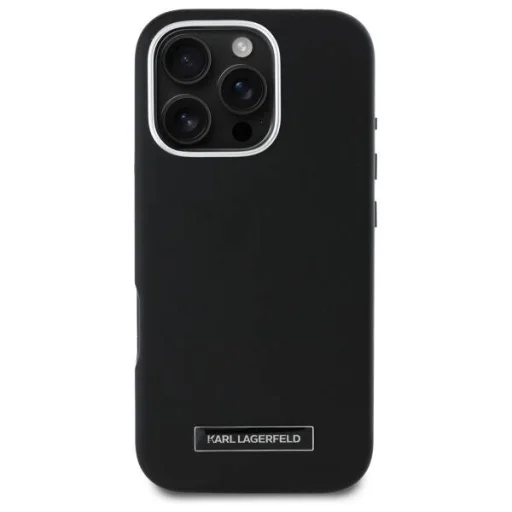  iPhone 16 Pro Max fekete Karl Lagerfeld Eredeti Keménytok FW Metal Plate MagSafe (KLHMP16XPGMSRPK) - 3