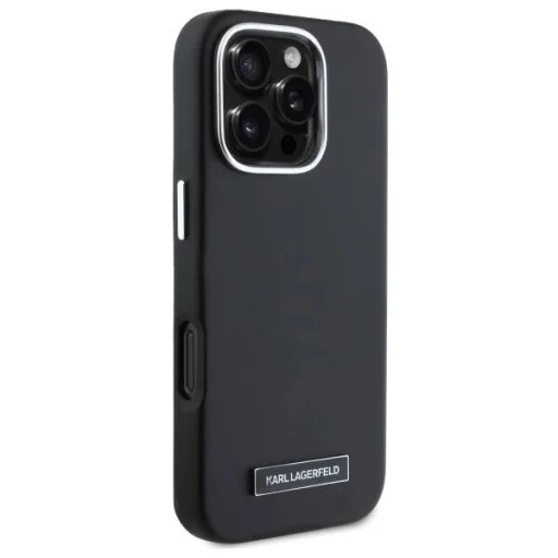  iPhone 16 Pro Max fekete Karl Lagerfeld Eredeti Keménytok FW Metal Plate MagSafe (KLHMP16XPGMSRPK) - 4