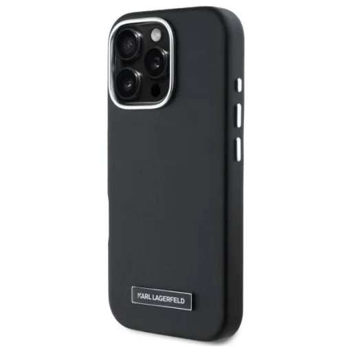  iPhone 16 Pro Max fekete Karl Lagerfeld Eredeti Keménytok FW Metal Plate MagSafe (KLHMP16XPGMSRPK) - 2