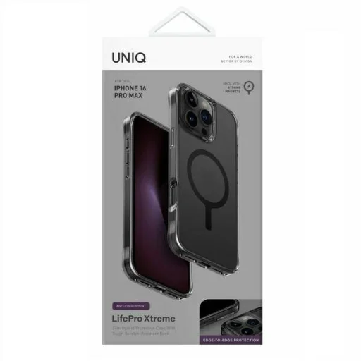 UNIQ LifePro Xtreme Magclick töltőtok iPhone 16 Pro Max, füstszürke tok - 5