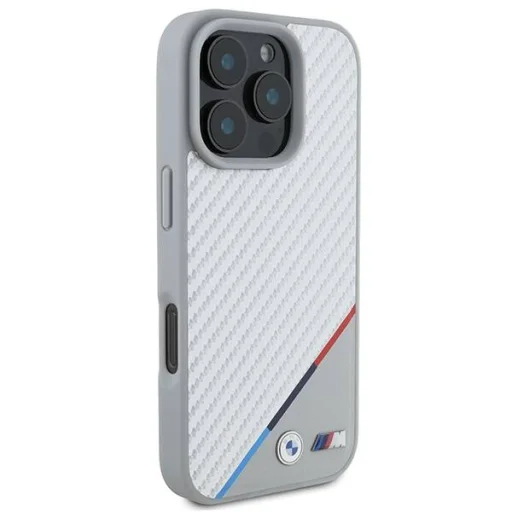  iPhone 16 Pro Eredeti BMW M Carbon Tricolor Line MagSafe tok (BMHMP16L23PUDTS) szürke - 4