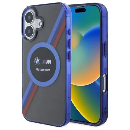  Apple iPhone 16 Fekete BMW Hardcase Motorsport IML Circle MagSafe tok (BMHMP16S23HTPUK) Eredeti - 1
