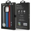  IPHONE 16 PRO BMW Hardcase M Lyuggatott Trikolor Nyomtatott Csíkok MagSafe (BMHMP16L23PUPTK) fekete eredeti tok thumbnail