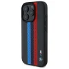  IPHONE 16 PRO BMW Hardcase M Lyuggatott Trikolor Nyomtatott Csíkok MagSafe (BMHMP16L23PUPTK) fekete eredeti tok thumbnail