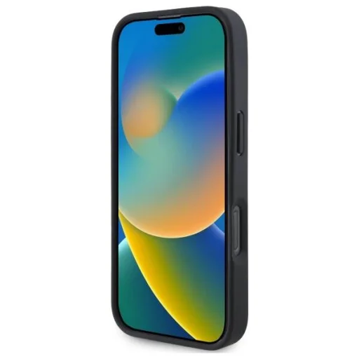  IPHONE 16 PRO BMW Hardcase M Lyuggatott Trikolor Nyomtatott Csíkok MagSafe (BMHMP16L23PUPTK) fekete eredeti tok - 5