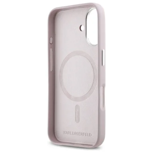  IPHONE 16 Rózsaszín Karl Lagerfeld Keménytok FW Metal Plate MagSafe Eredeti tok - 7