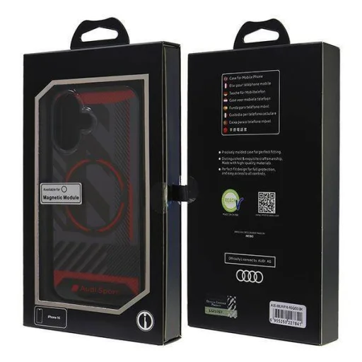  iPhone 16 Fekete Audi IML Sport MagSafe Eredeti tok (AUS-IMLMIP16-RSQ/D2-BK) tok - 7