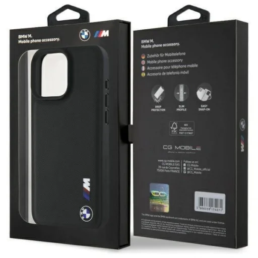  iPhone 16 Pro Max BMW Hardcase Sima Gumi Logóval Eredeti fekete tok - 8