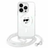  IPHONE 16 PRO MAX Karl Lagerfeld Hardcase IML Choupette Head & Cord MagSafe (KLHMP16XHCCHNT) átlátszó eredeti tok