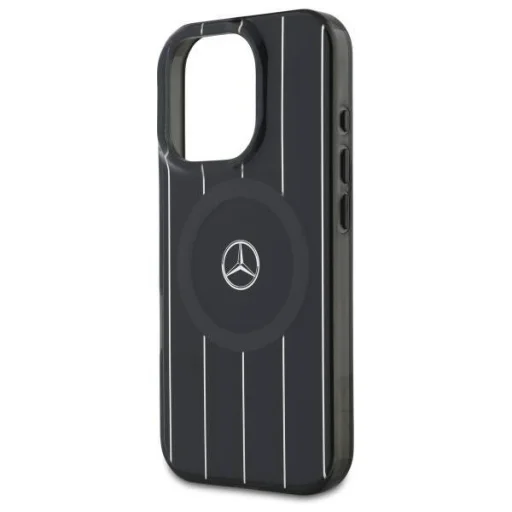 Eredeti iPhone 16 Pro Max Mercedes Tok, kemény tok MB dupla rétegű keresztvonalas MagSafe (MEHMP16X23HRSK) fekete tok - 6
