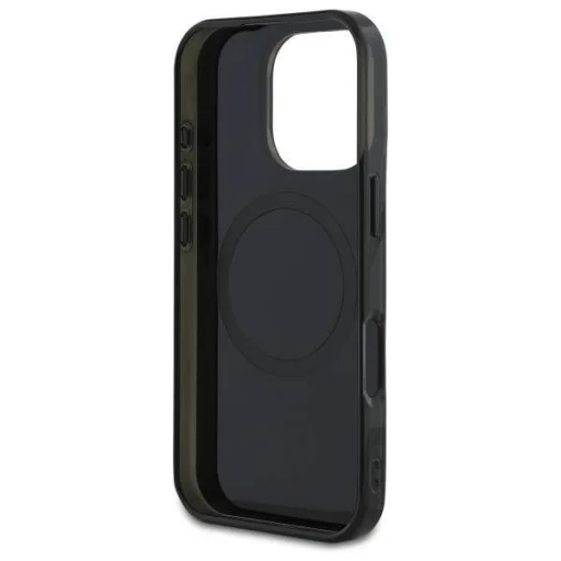 Eredeti iPhone 16 Pro Max Mercedes Tok, kemény tok MB dupla rétegű keresztvonalas MagSafe (MEHMP16X23HRSK) fekete tok - 7