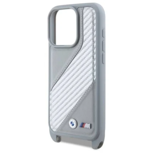  iPhone 16 Pro Szürke BMW Hardcase M Edition Carbon Stripe & Strap (BMHCP16L23PSCCG) Eredeti tok - 5