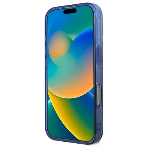  IPHONE 16 PRO MAX kék Guess Hardcase IML Peony On 4G Background MagSafe (GUHMP16XH4PYEEB) eredeti tok - 5