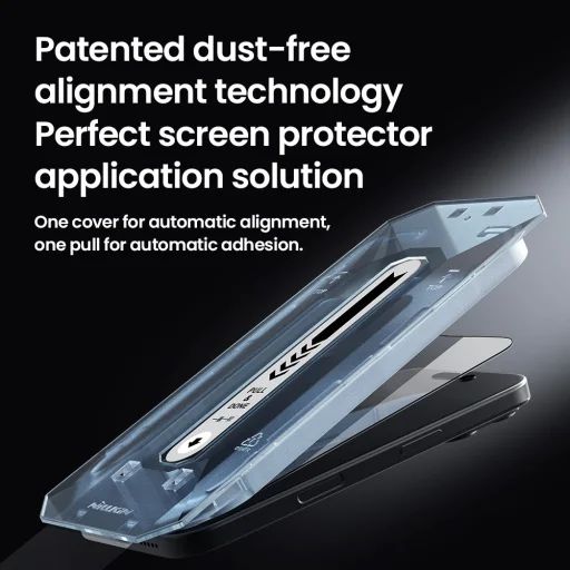 Nillkin Edzett Üveg 2.5D CP+ PRO Fekete Apple iPhone 16 Pro Max-hoz (applikátorral) üvegfólia - 2