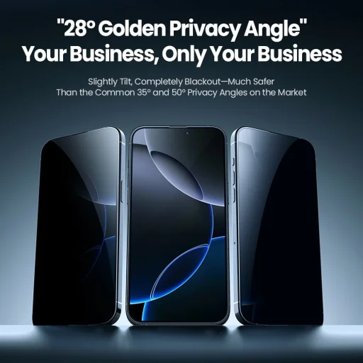 Nillkin Edzett Üveg 0.25mm Guardian 2.5D Apple iPhone 16 Pro Max Fekete (alkalmazóval) üvegfólia - 3