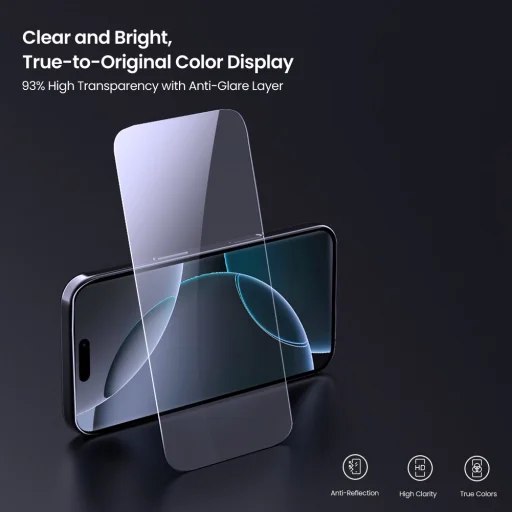 Nillkin Edzett Üveg 0.2mm H+ PRO 2.5D Apple iPhone 16 Pro-hoz (applikátorral) üvegfólia - 3