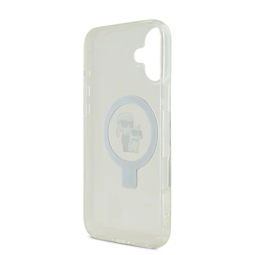  iPhone 16 Plus fehér Karl Lagerfeld Ringstand Karl and Choupette MagSafe tok - 5