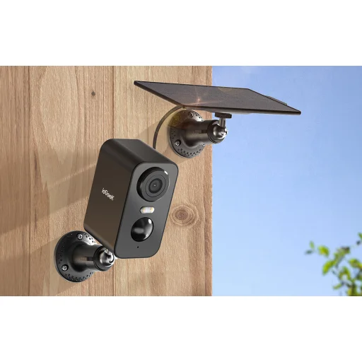 Vezeték nélküli 3MP WiFi kültéri kamera ieGeek ZS-GX3S fekete napelemes panellel - 3