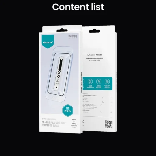 Nillkin Edzett Üveg 2.5D CP+ PRO Fekete Apple iPhone 16 Pro (applikátorral) üvegfólia - 6