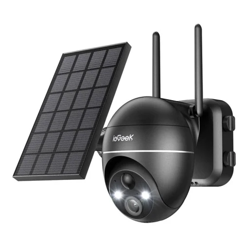Vezeték nélküli 5MP WiFi kültéri kamera ieGeek ZS-GX4S fekete napelemes - 2